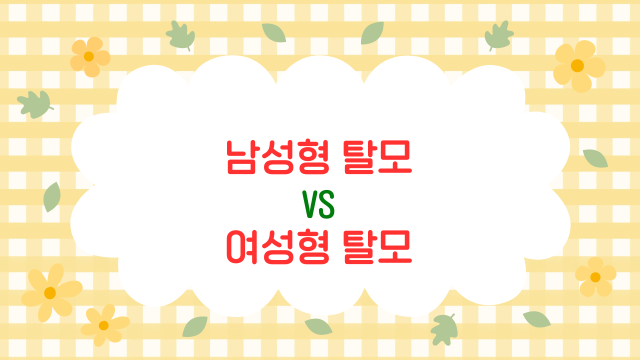 남성형 탈모 vs 여성형 탈모: 차이점 진단 및 맞춤 치료법 (2025 최신판)