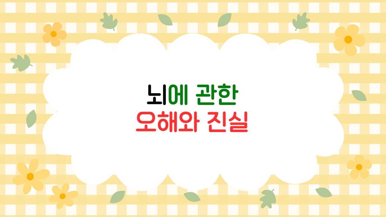 두뇌는 10%만 사용된다는 믿음은 거짓이다 – 뇌과학이 밝힌 인간 두뇌의 실제 활용률 (2025 최신판)